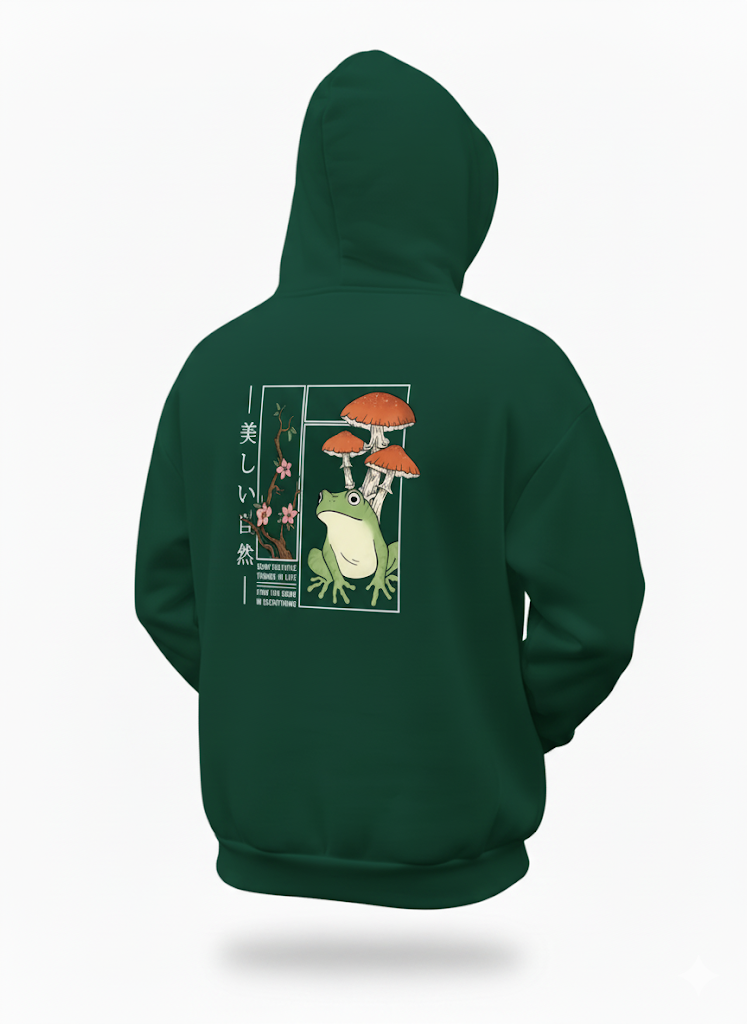 Bluza z nadrukiem (ciemnozielona)