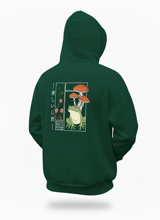 Bluza z nadrukiem (ciemnozielona)