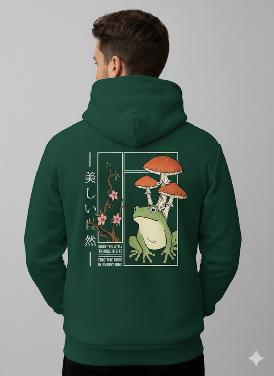 Bluza z nadrukiem (ciemnozielona)